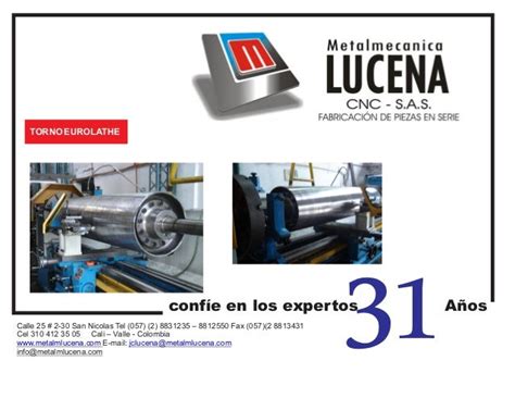 metalmecanica lucena|Catalogo 2016 Metalmecanica Lucena CNC SAS .